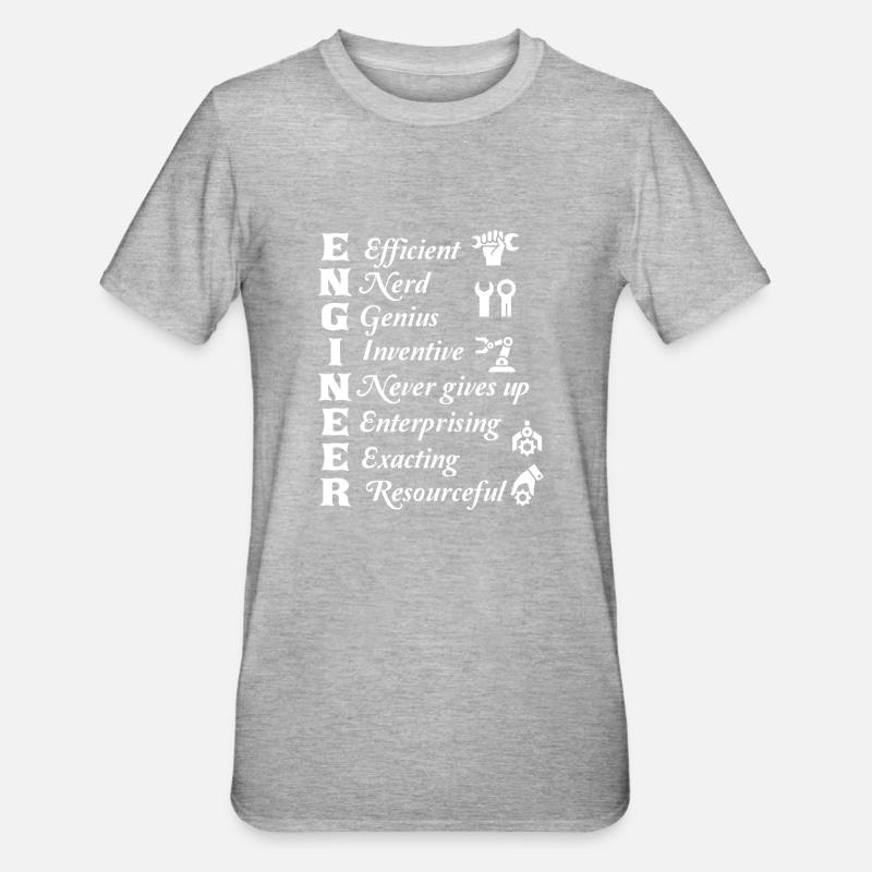 Engineer Things About Engineer - Unisex Polycotton T-Shirt - heather grey