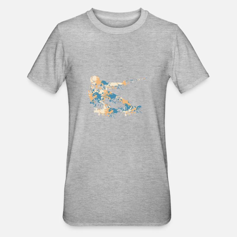 Splash de wakeboard - T-shirt polycoton Unisexe - gris chiné