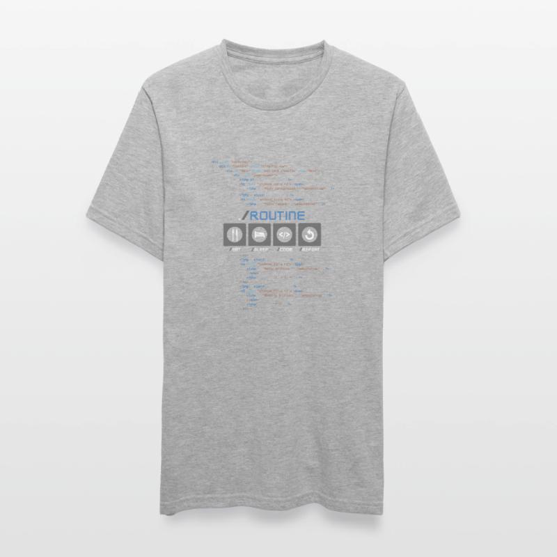 Manger, dormir, coder, répéter, une routine de développeur T-shirt polycoton Unisexe