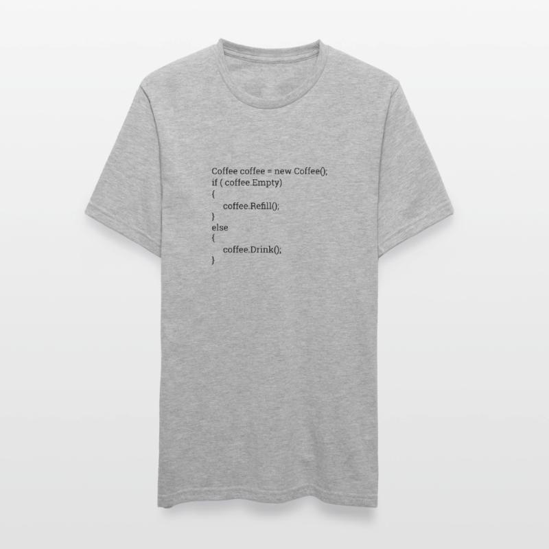 « Coffee and Code » | Programmeurs, programmeurs T-shirt polycoton Unisexe