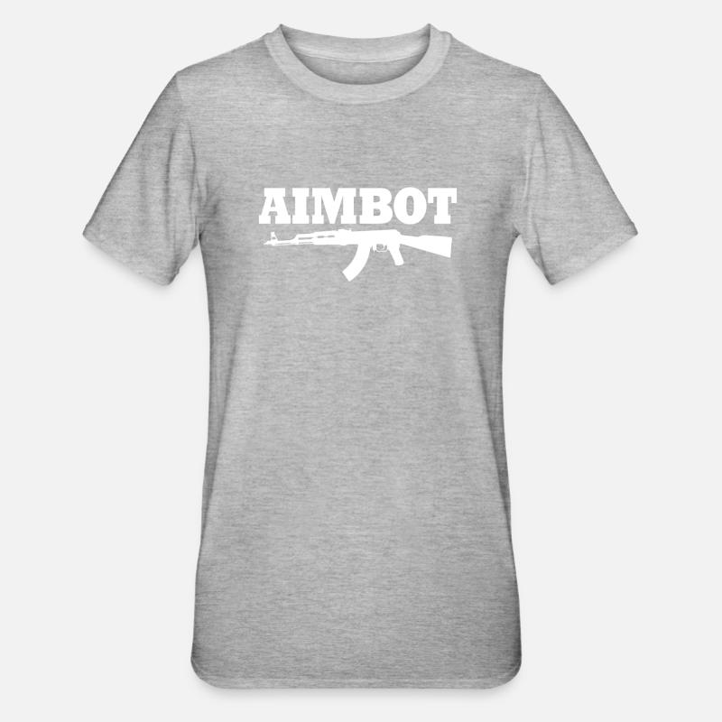 AIMBOT Gaming - Unisex Polycotton T-Shirt - heather grey