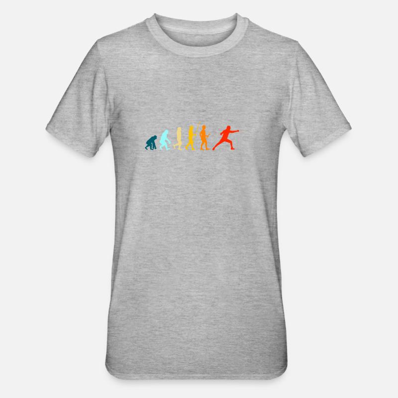 Evolution Escrime Escrime Hobby Training - T-shirt polycoton Unisexe - gris chiné