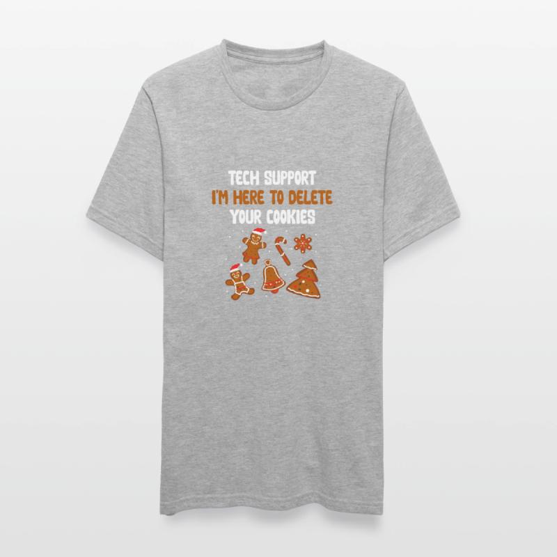 Support technique Noël biscuits IT T-shirt polycoton Unisexe