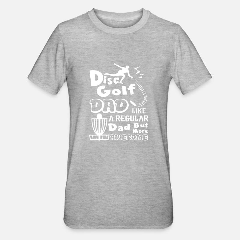Discgolf Super Papa Discgolf - T-shirt polycoton Unisexe - gris chiné