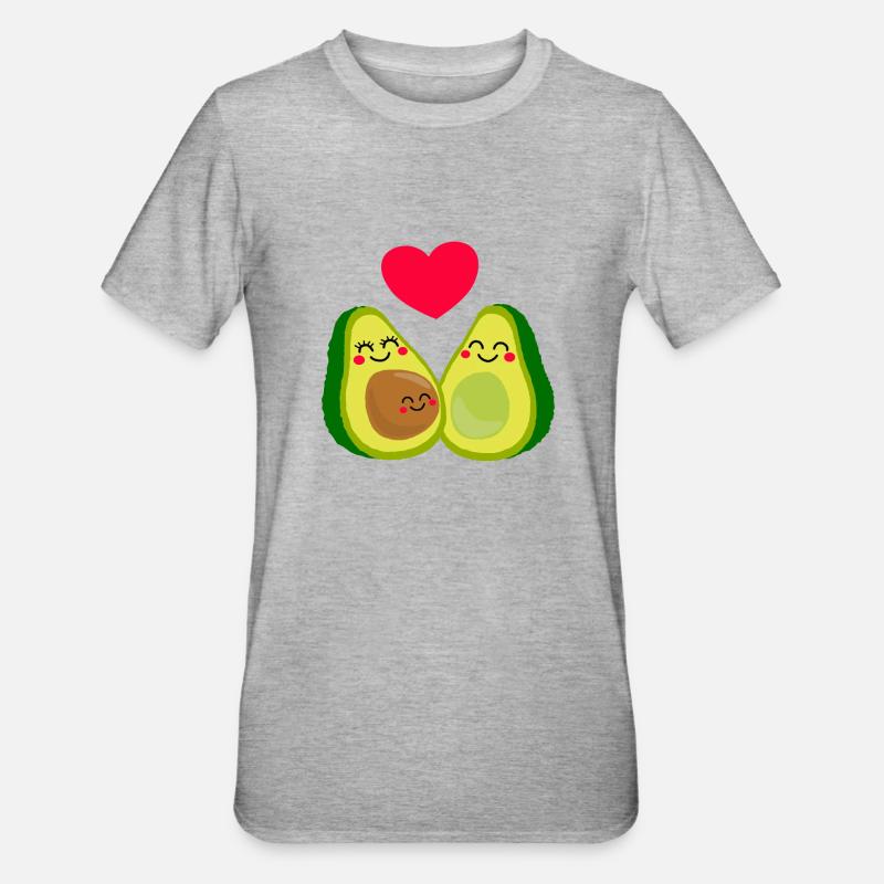 Avocat couples de grossesse - T-shirt polycoton Unisexe - gris chiné