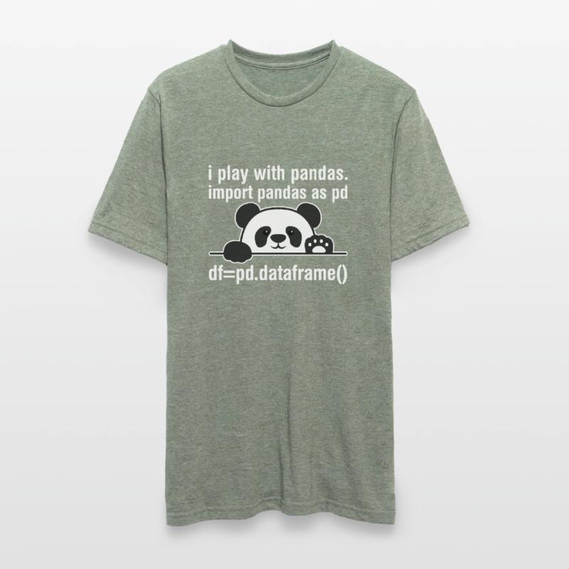 Python Programmierer IT Nerd Panda Programmierung Unisex Polycotton T-Shirt