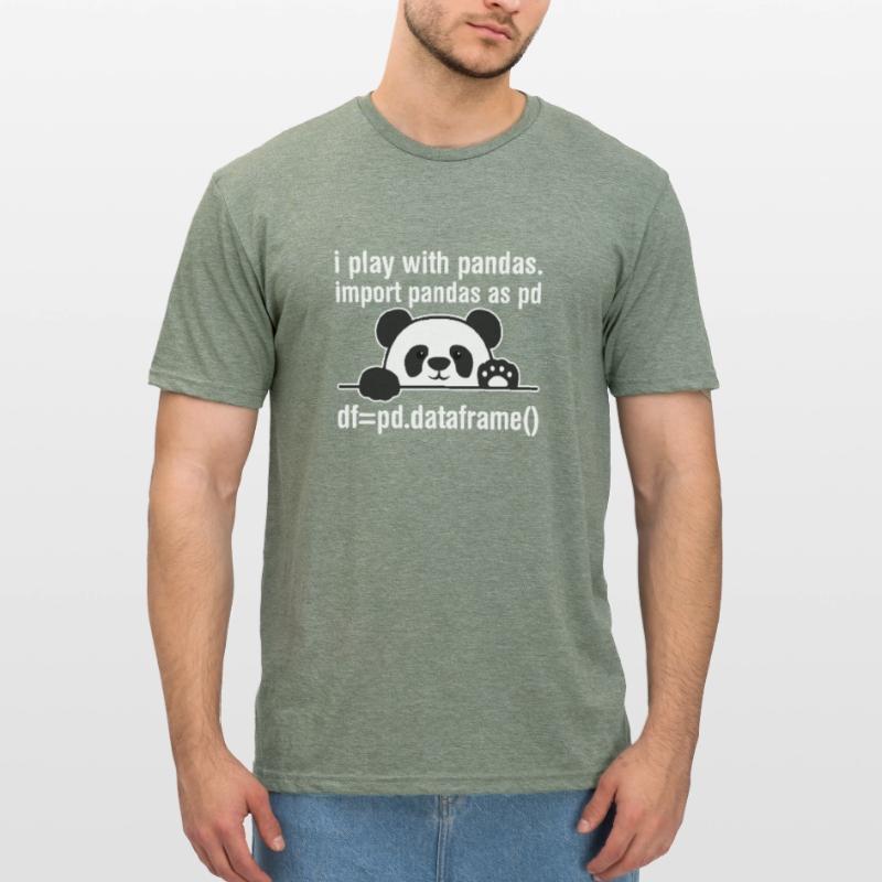 Python programmer IT nerd panda programming Unisex Polycotton T-Shirt