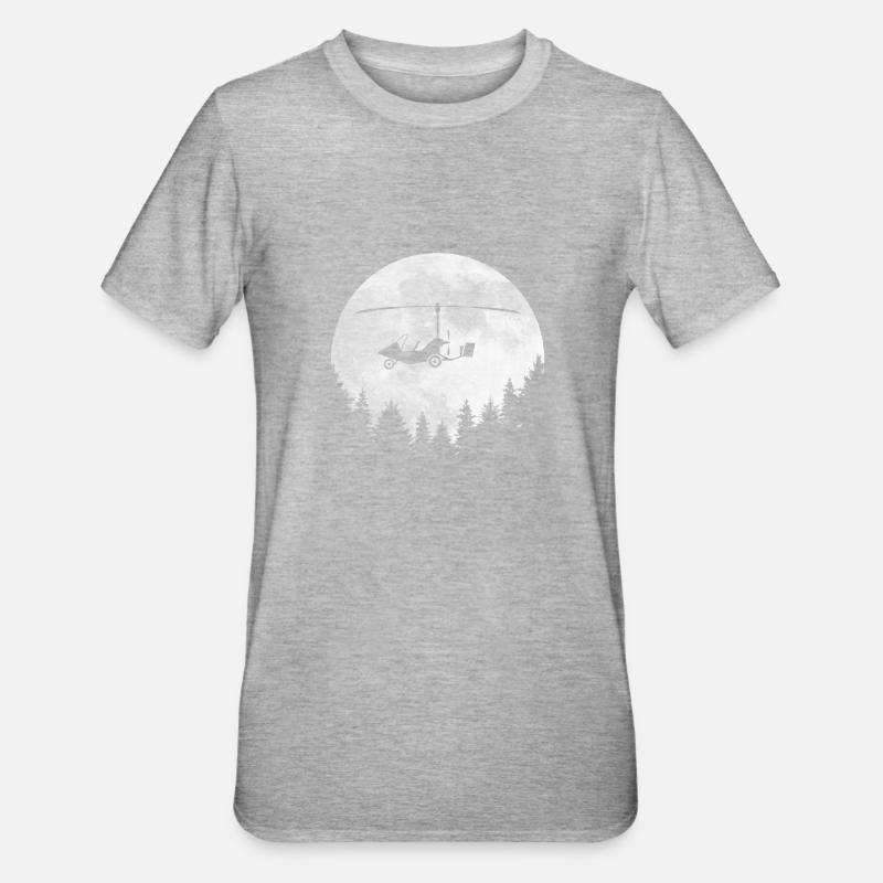 Tragschrauber - Unisex Polycotton T-Shirt - Grau meliert