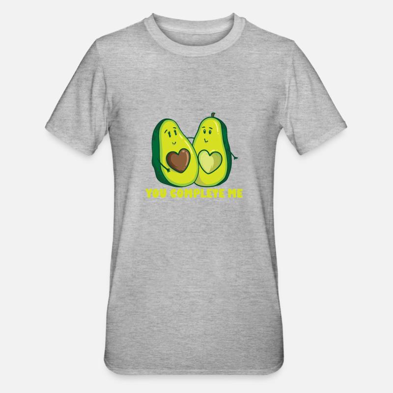 Avocat de la Saint-Valentin Vous me complétez - T-shirt polycoton Unisexe - gris chiné