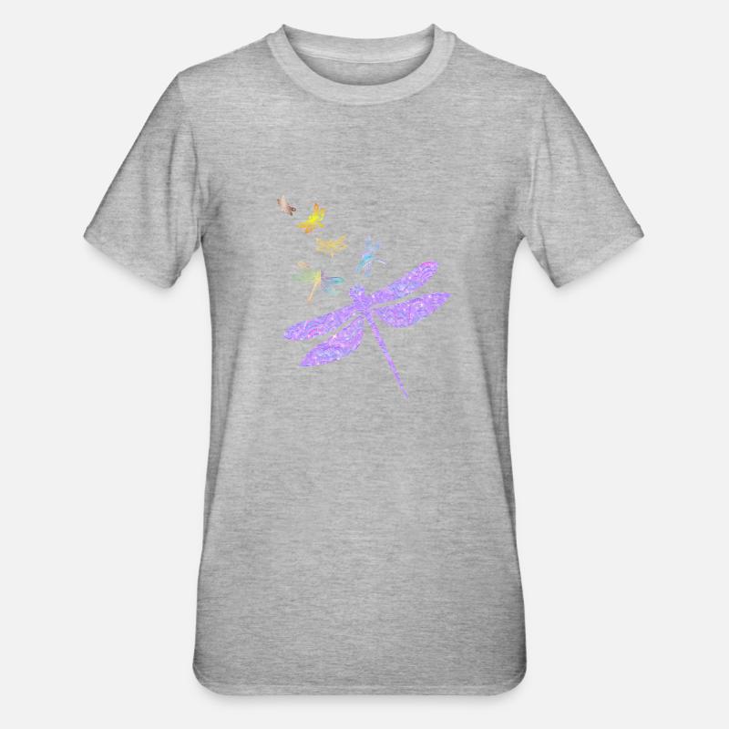 Ailes libellules - T-shirt polycoton Unisexe - gris chiné
