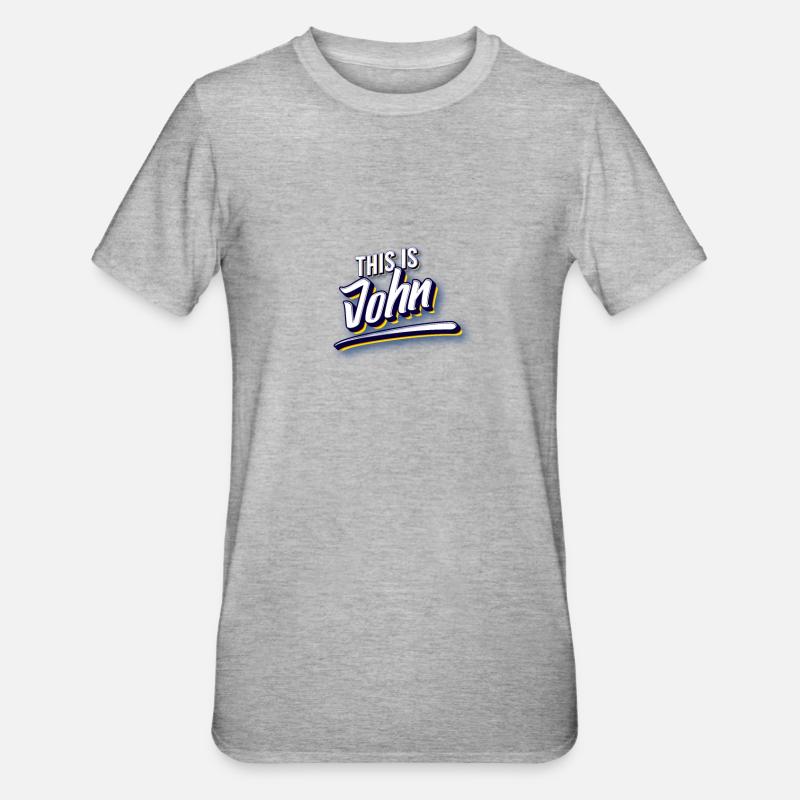C'est John - T-shirt polycoton Unisexe - gris chiné