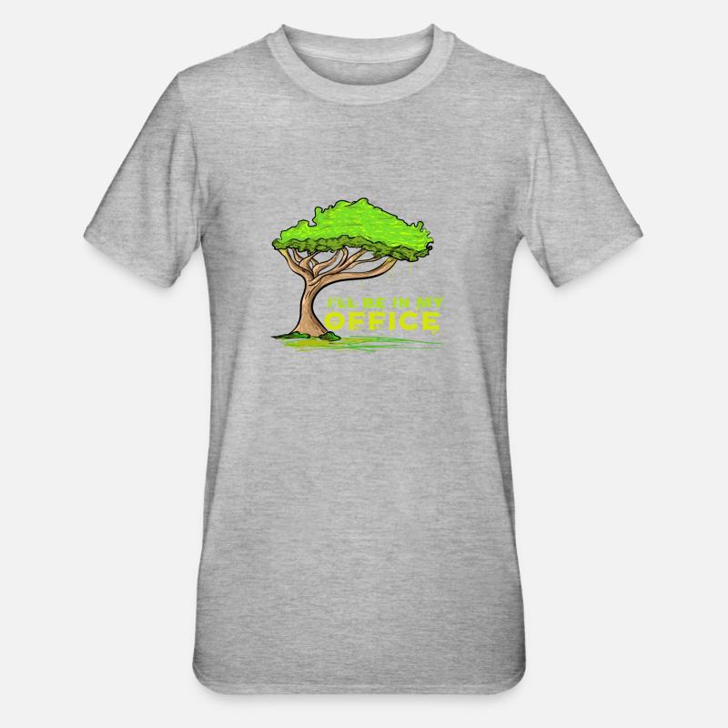 Baumkletterer Baumpfleger Arborist Baumpflege - Unisex Polycotton T-Shirt - Grau meliert