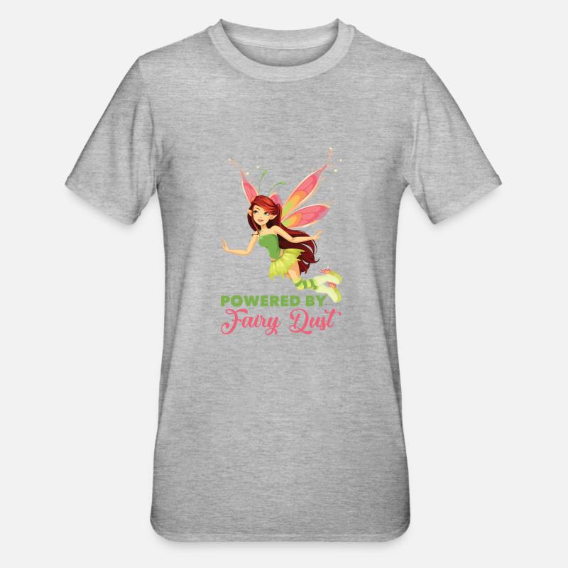 Fee Elfe Märchen - Unisex Polycotton T-Shirt - Grau meliert