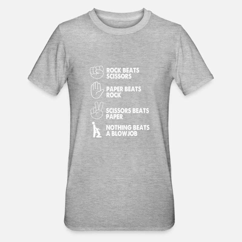 Pierre ciseaux papier - T-shirt polycoton Unisexe - gris chiné