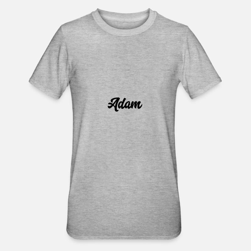 Adam Nome compleanno testo personalizzato - Maglietta unisex, mix cotone e poliestere - grigio melange