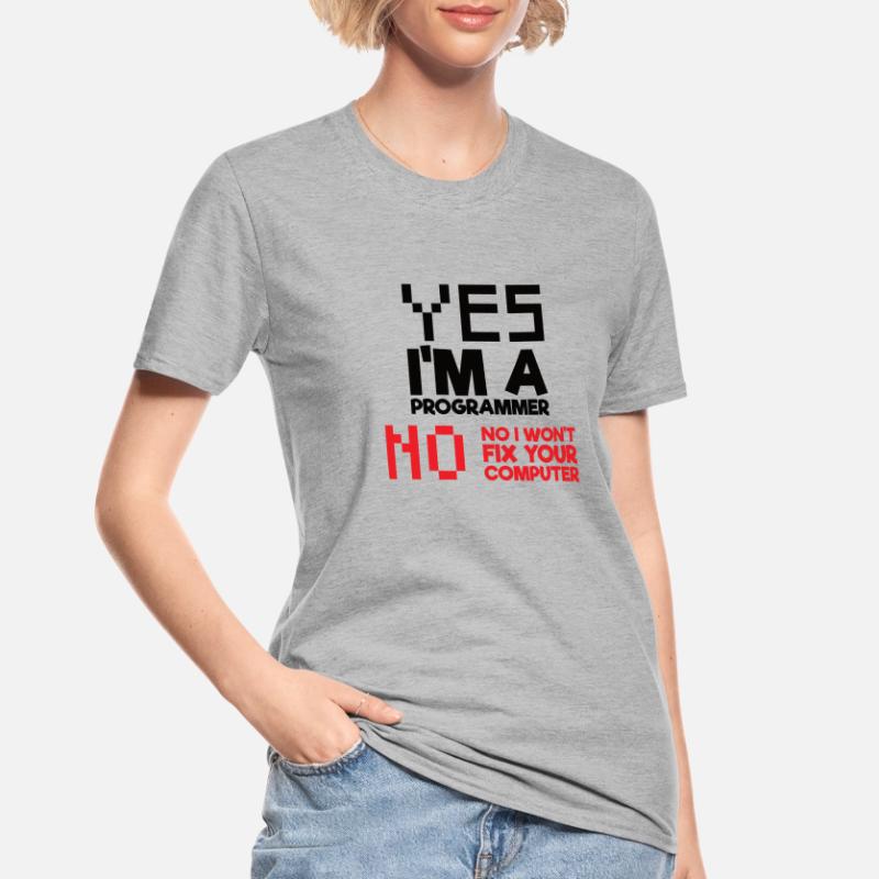 Ja Ich bin ein Programmierer Informatik Computer Unisex Polycotton T-Shirt