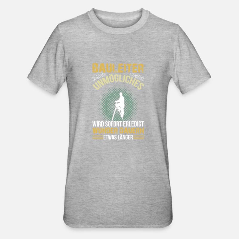 Construction managers make it possible - Unisex Polycotton T-Shirt - heather grey