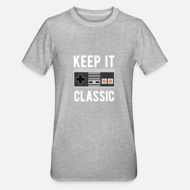 NES Keep It Classic - Unisex Polycotton T-Shirt - Grau meliert