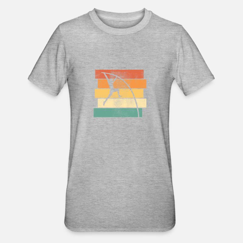 Pole Vaulting Pole Vault Retro - Unisex Polycotton T-Shirt - heather grey
