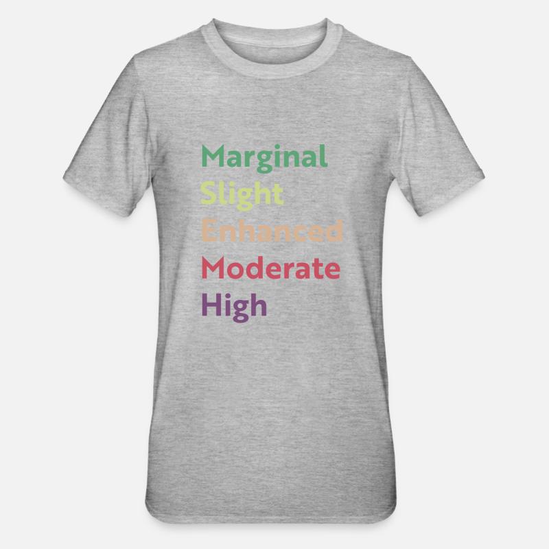 Marginal slight enhanced moderate high - Unisex Polycotton T-Shirt - heather grey