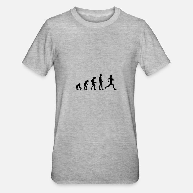 Evolution Jogging Coureuse - T-shirt polycoton Unisexe - gris chiné