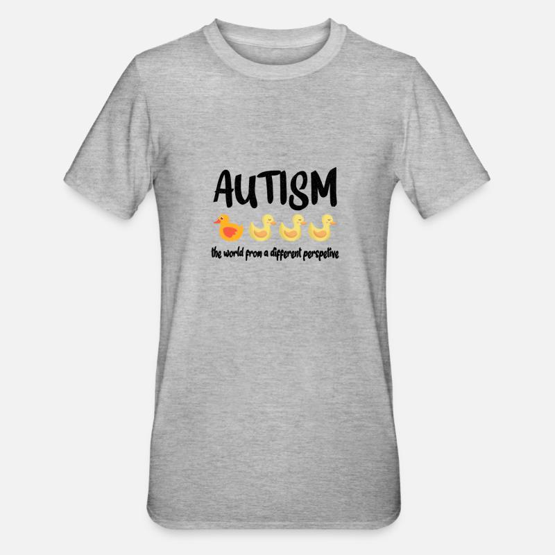 Autism awareness: different perspective - T-shirt polycoton Unisexe - gris chiné