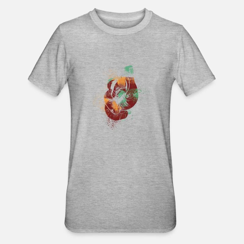 Boxen Boxkampf Boxer - Unisex Polycotton T-Shirt - Grau meliert