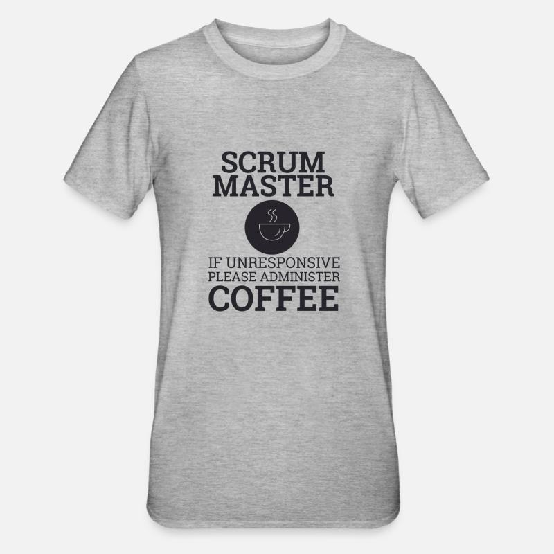 « Scrum Master » | Scrum Master - T-shirt polycoton Unisexe - gris chiné