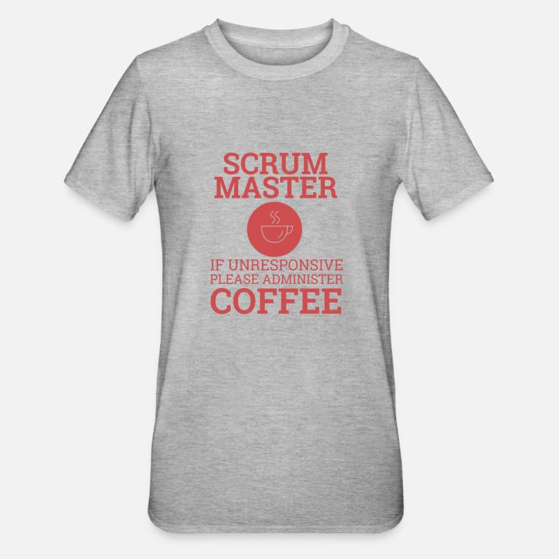 « Scrum Master » | Scrum Master - T-shirt polycoton Unisexe - gris chiné