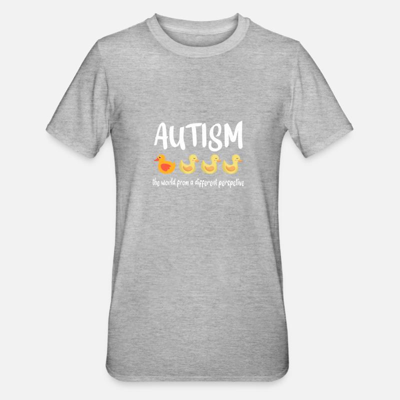 Autism awareness: different perspective - Unisex Polycotton T-Shirt - heather grey