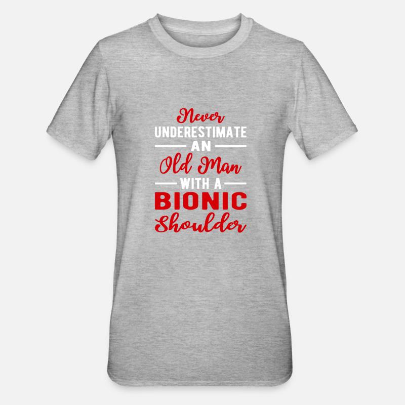SHOULDER REPLACEMENT Bionic Shoulder - Unisex Polycotton T-Shirt - heather grey