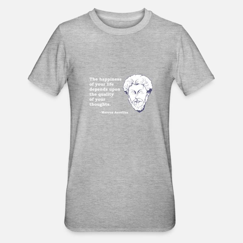 Marcus Aurelius citation philosophie philosophe Stoic - T-shirt polycoton Unisexe - gris chiné