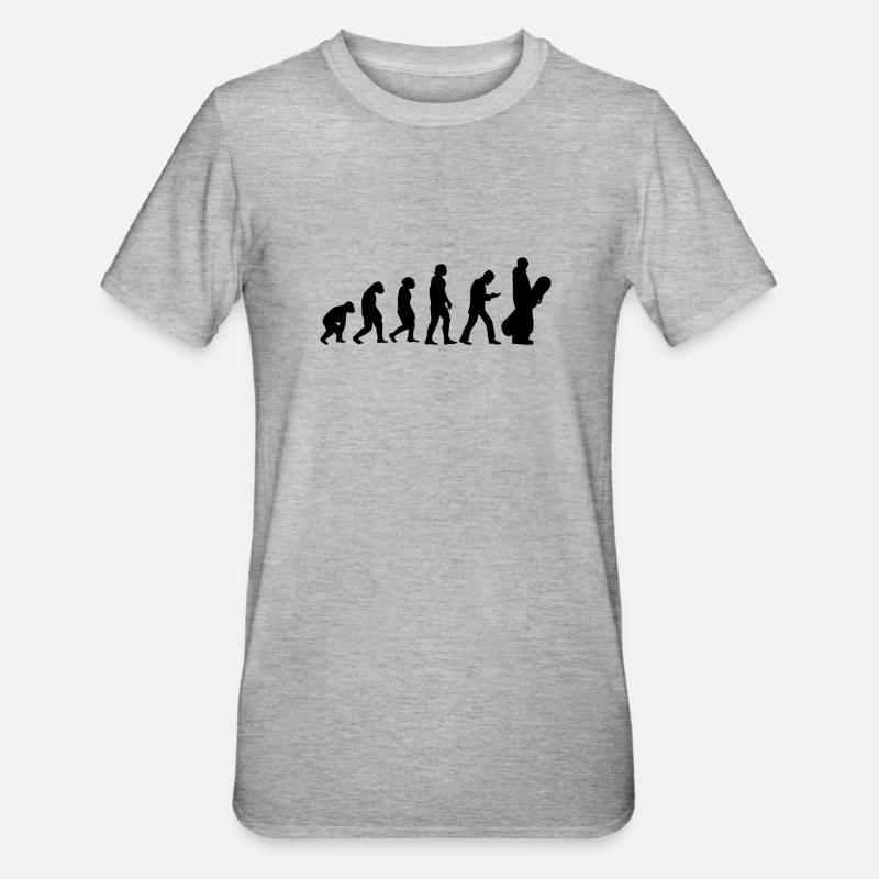 Snowboarding Snowboarders Evolution Snowboard - Unisex Polycotton T-Shirt - heather grey
