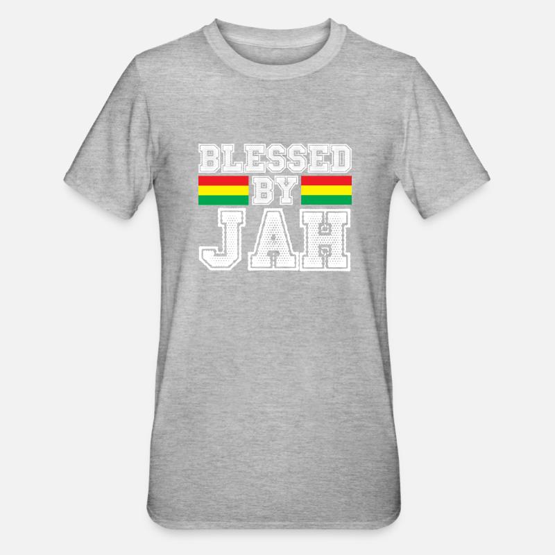 Reggae gesegnet - Unisex Polycotton T-Shirt - Grau meliert