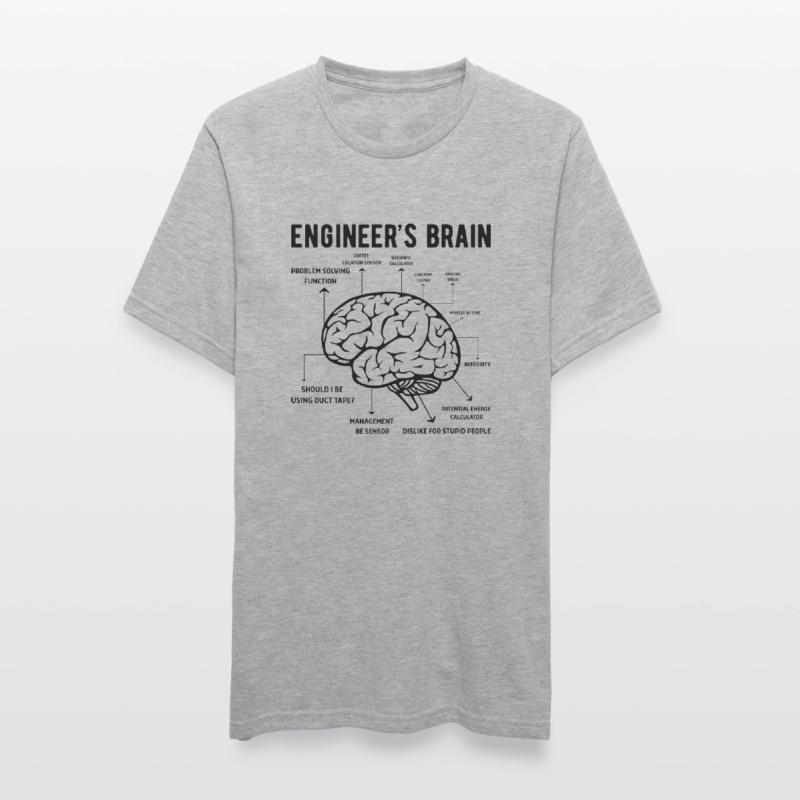 Engineer Brain Mechanical Engineering Electrical Engineering Math Unisex Polycotton T-Shirt