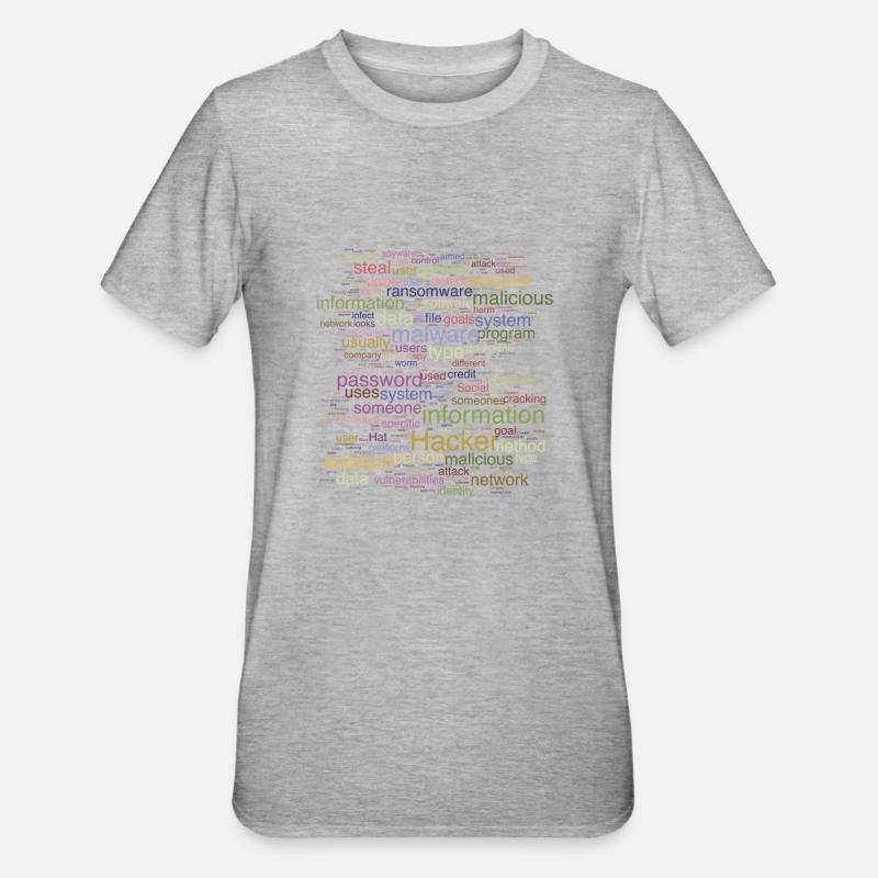 Cyber Computer Programming Digitale Es - Unisex Polycotton T-Shirt - Grau meliert