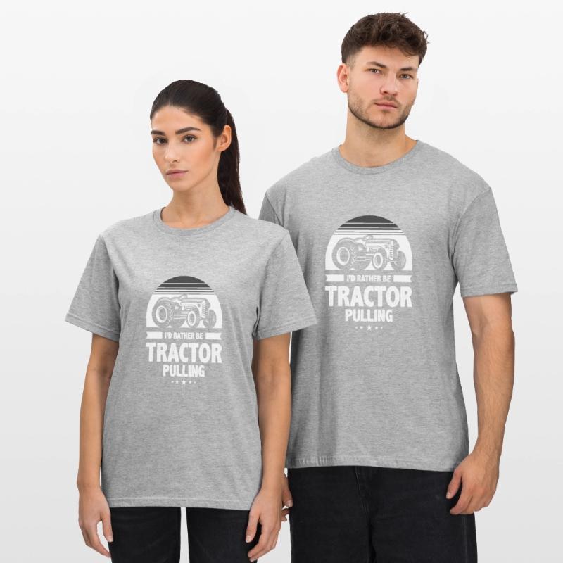tractor pulling, tracteurs tractor pulling, T-shirt polycoton Unisexe