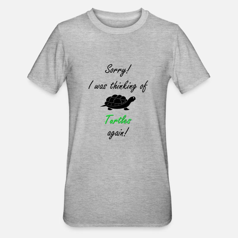 Turtle Turtle - Unisex Polycotton T-Shirt - heather grey