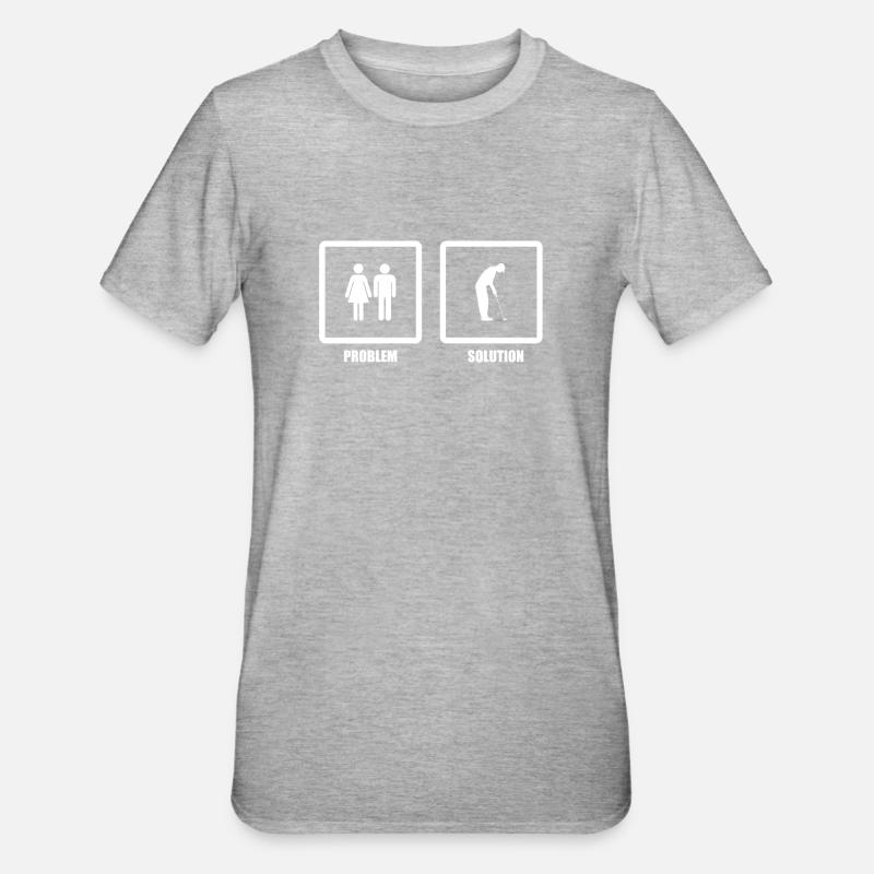 Problem Solved Minigolf - Unisex Polycotton T-Shirt - heather grey