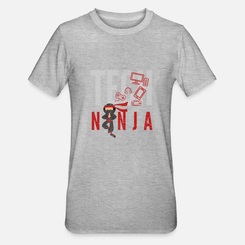 tech, tech analyst, programmateur, - T-shirt polycoton Unisexe - gris chiné