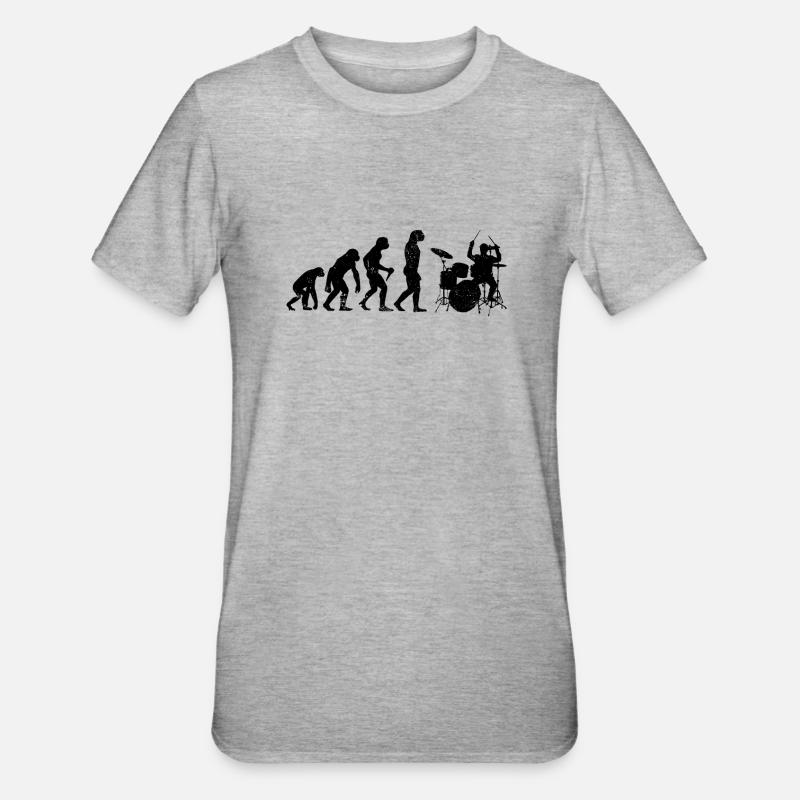 Evolution Drums - Unisex Polycotton T-Shirt - heather grey