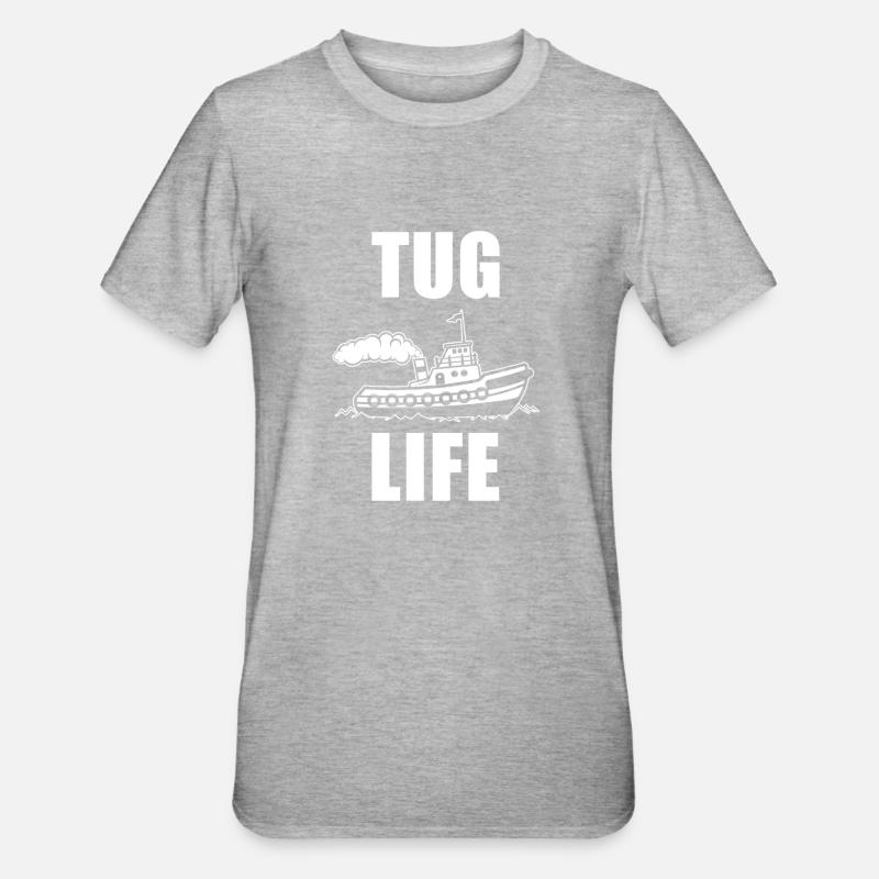 Schleppboot - Unisex Polycotton T-Shirt - Grau meliert