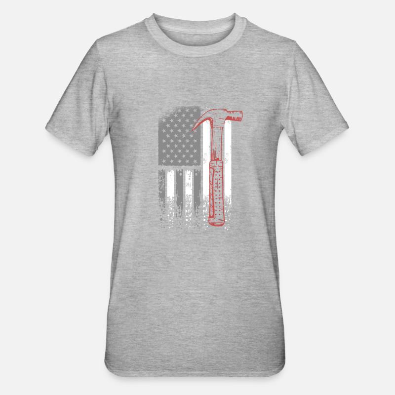 Menuisier menuisier menuisier - T-shirt polycoton Unisexe - gris chiné