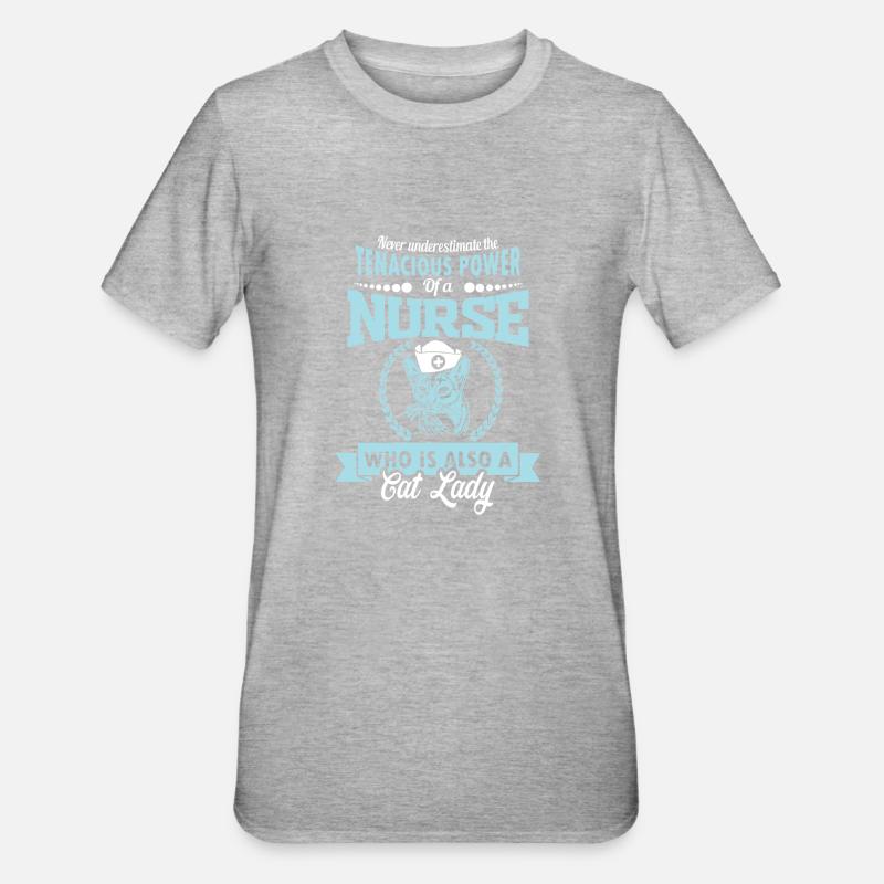 DAME DE CHAT D’INFIRMIÈRE - T-shirt polycoton Unisexe - gris chiné