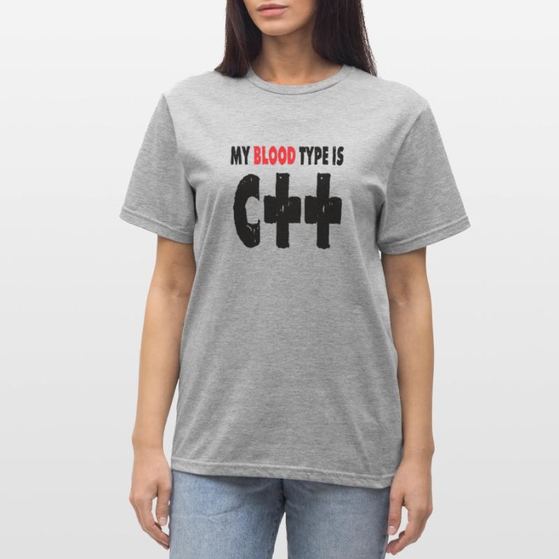 Blood Type C++ Computer Science Binary Software Program Unisex Polycotton T-Shirt