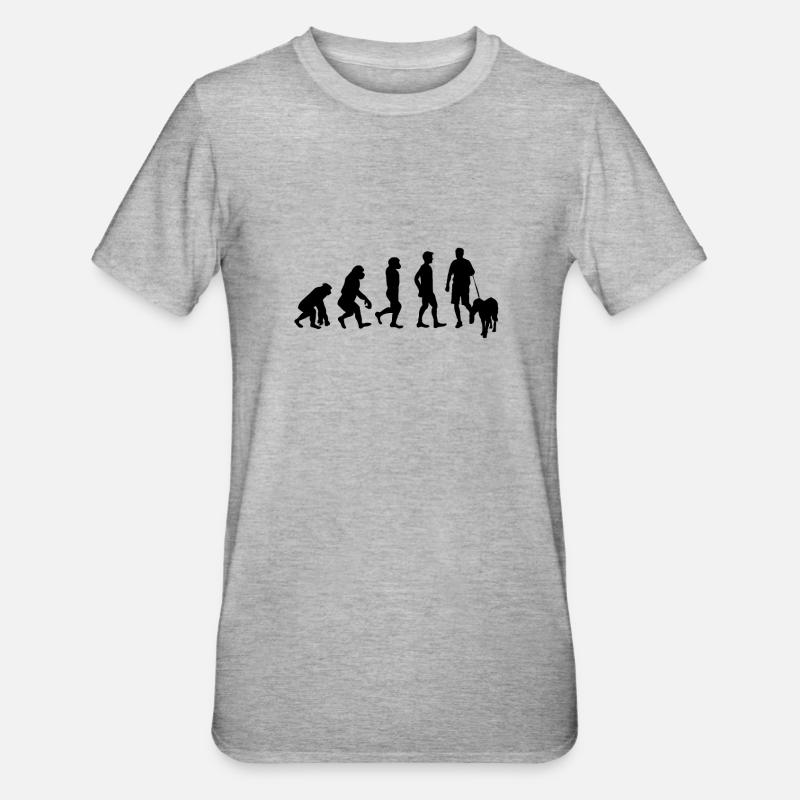 Hundehalter Hund Evolution - Unisex Polycotton T-Shirt - heather grey