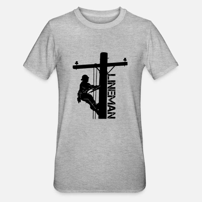 Lineman - T-shirt polycoton Unisexe - gris chiné