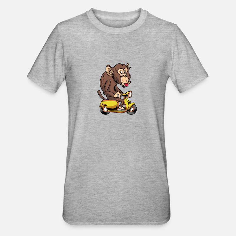 Scooter scooter mobylette scooter - T-shirt polycoton Unisexe - gris chiné