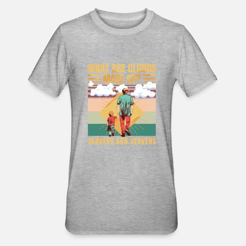 Funny Programmer Software Developer Computer - Unisex Polycotton T-Shirt - Grau meliert