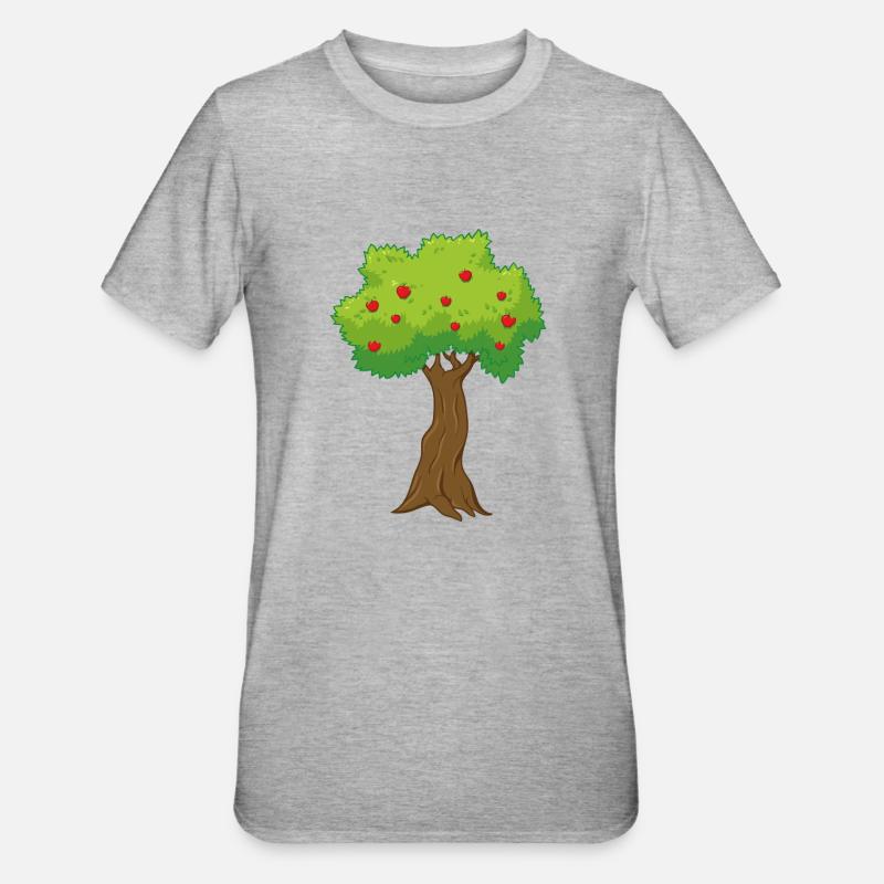 apple tree - Unisex Polycotton T-Shirt - heather grey